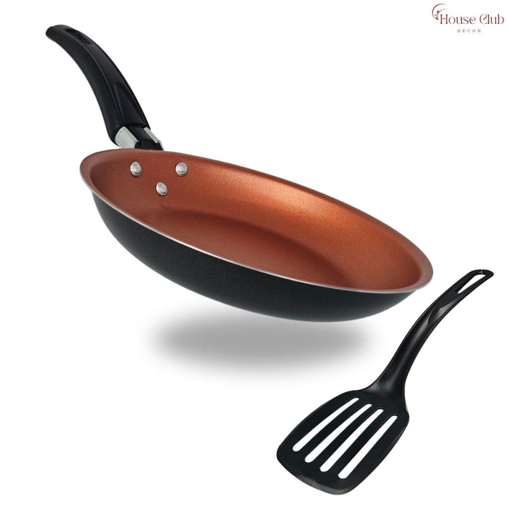 Frigideira Francesa Premium 20 cm Revestimento 5 Camadas de Antiaderente Cor Preto e Cobre