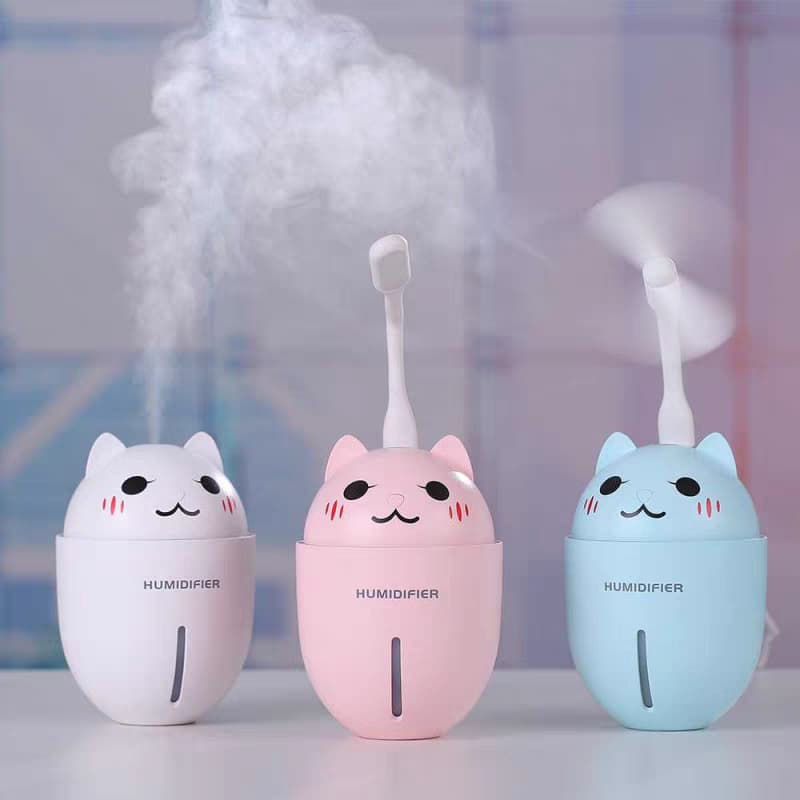 Umidificador Aromatizador De Ambientes Gatinho Portátil Purificador Lâmpada USB Com Filtro Luz Noturna
