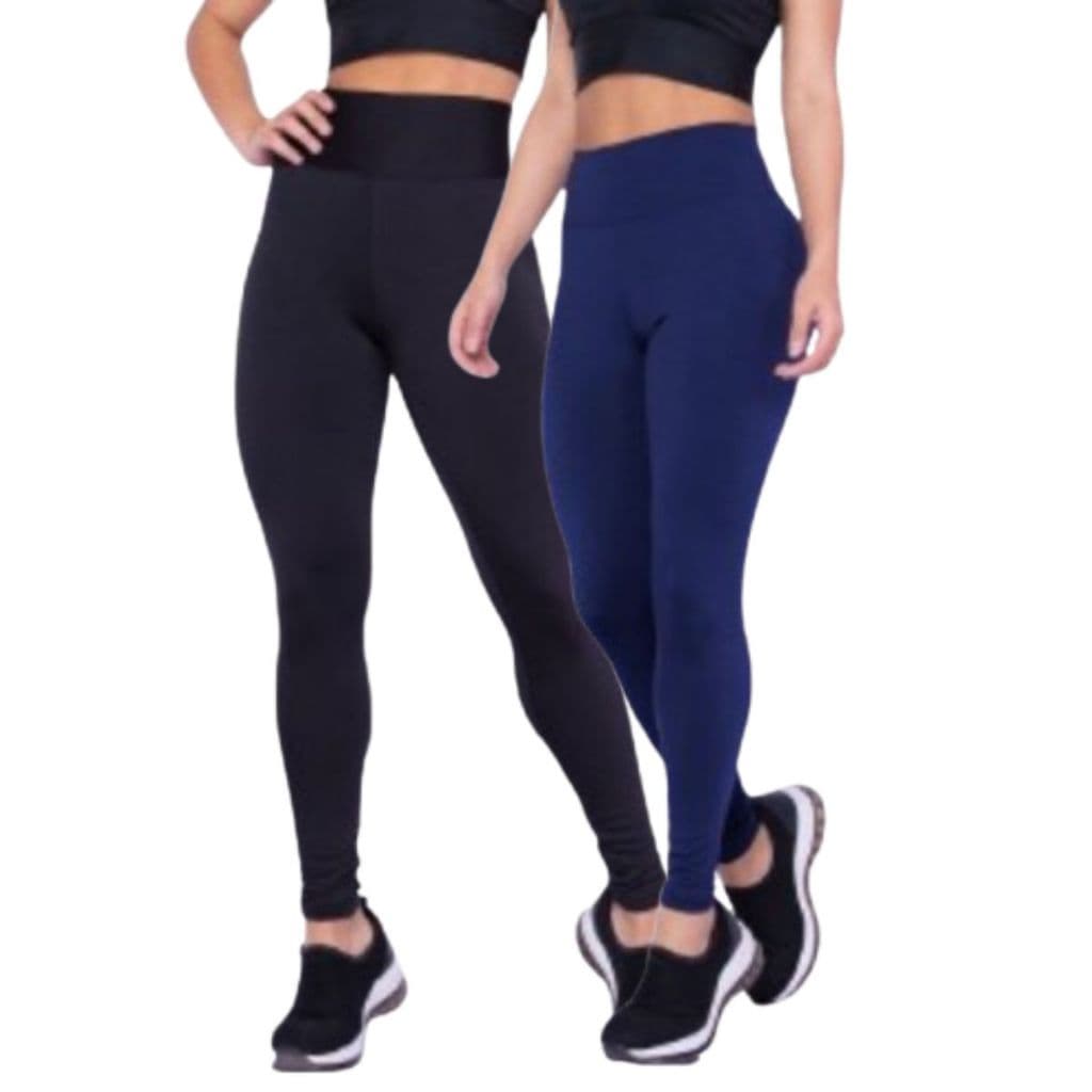 Kit 2 Calça Legging Feminina Suplex Academia Fitness e Caminhada Confortável