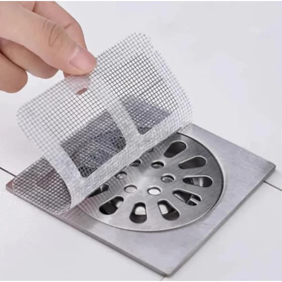 KIT 12 Protetor de Ralo Tela Adesiva Insetos Barata Cabelo Descartável Limpeza Fácil Adesivo