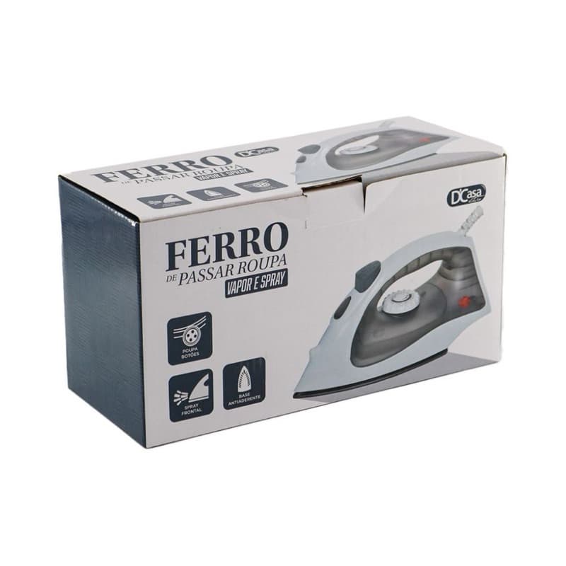 Ferro de Passar Roupa 220V Cinza DCasa