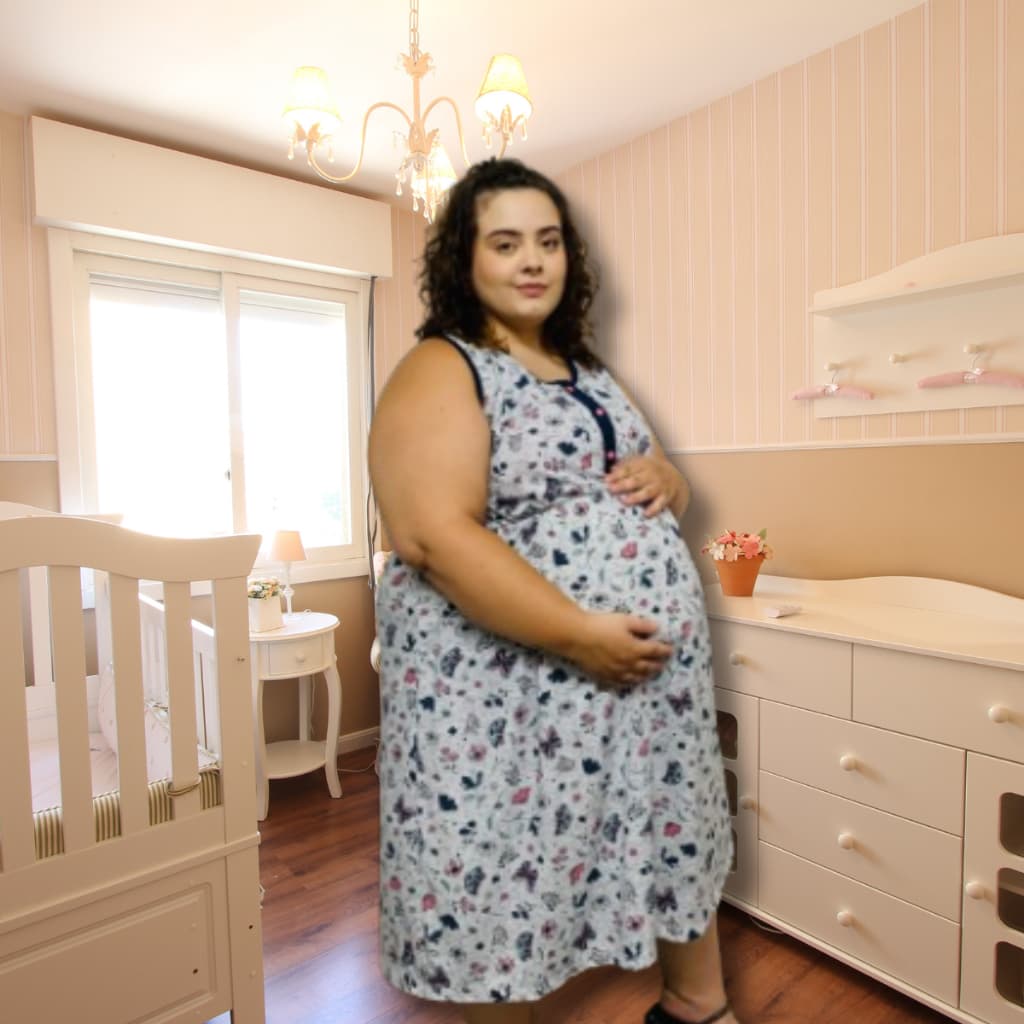 Camisola Gestante Plus Size Tamanho Especial Amamentação