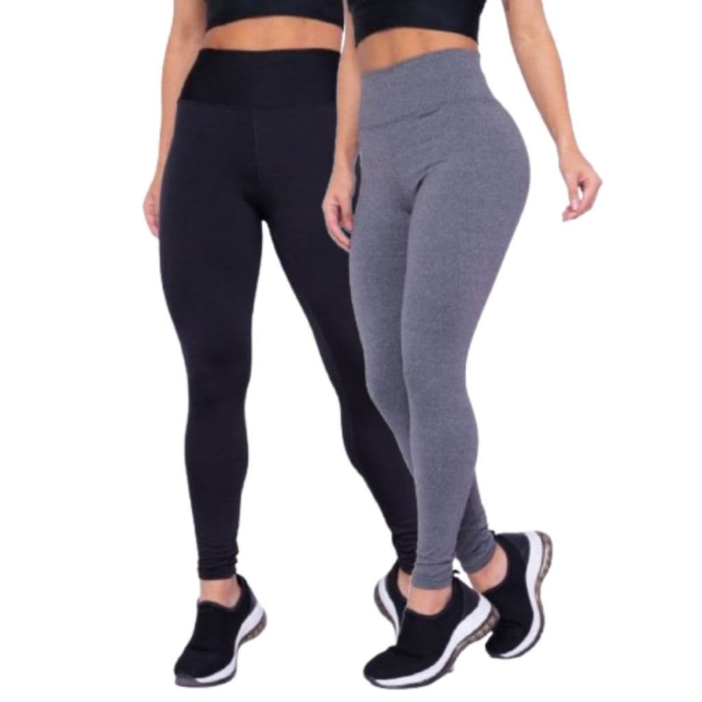 Kit 2 Calça Legging Feminina Suplex Academia Fitness