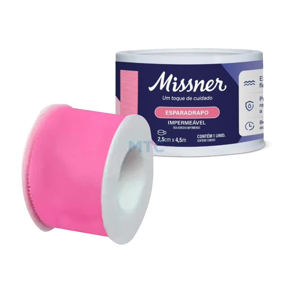 Esparadrapo Impermeável Extra Flexível 2,5cm x 4,5m Rosa