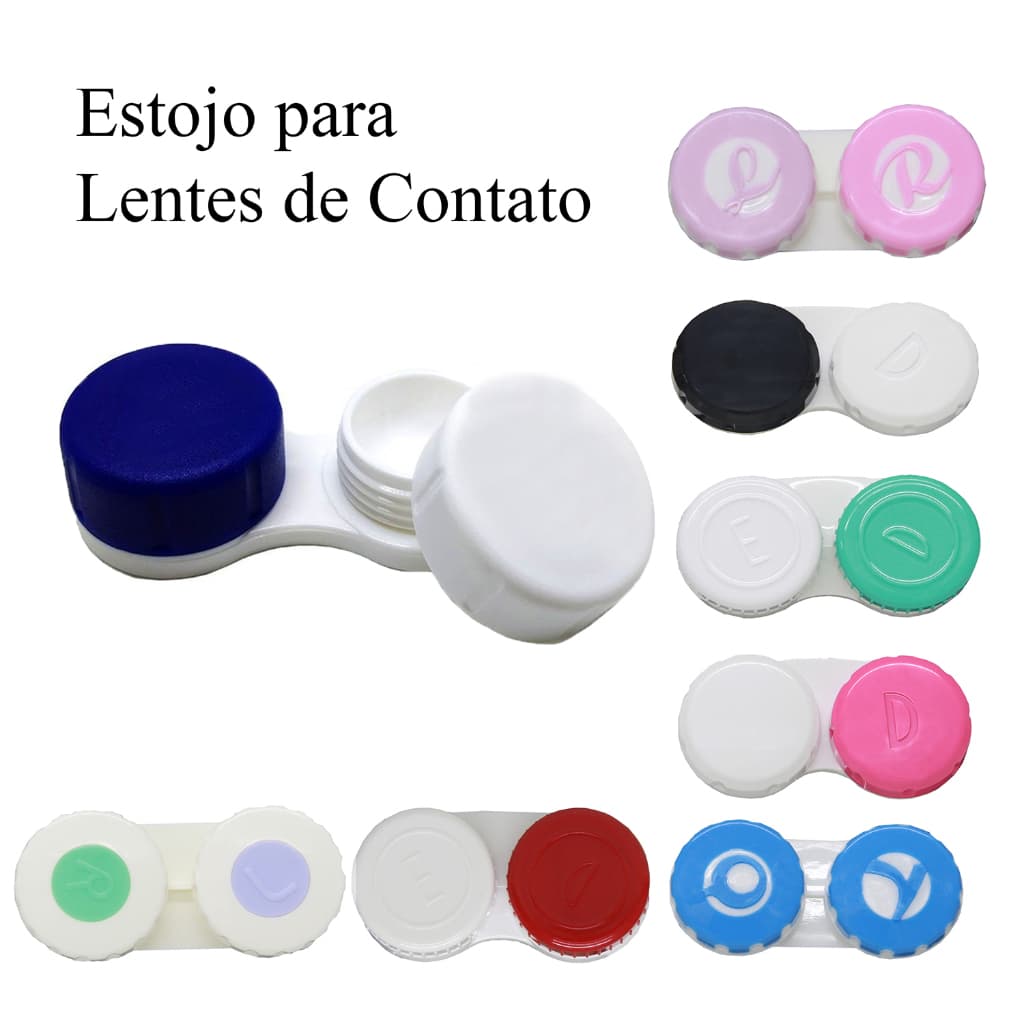 Estojo para Lentes de Contato Gelatinosa  - Case para guardar Lente de Contato - Várias cores