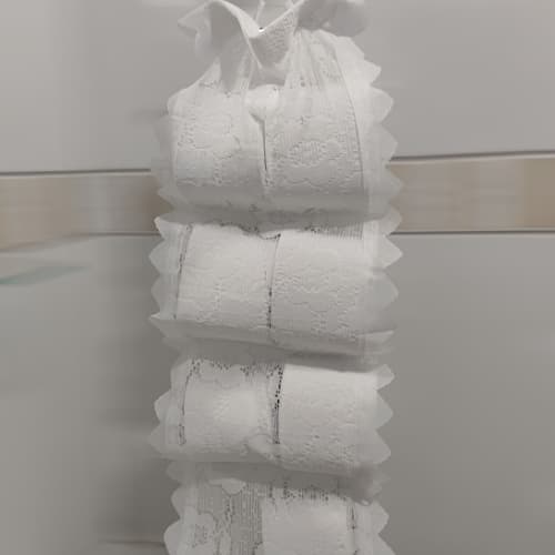 Porta Papel Higiênico para 08 Rolos de Papel  Renda