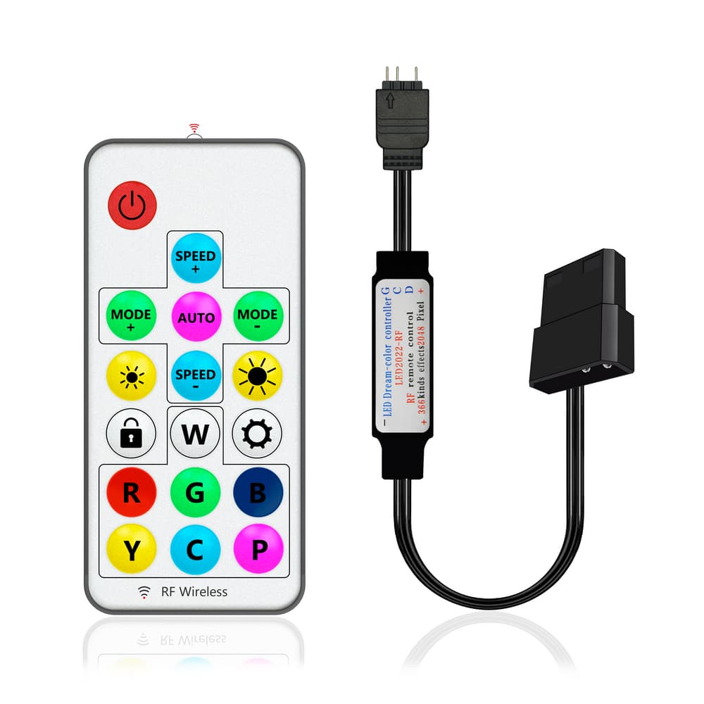 Adaptador Argb 5V 3 Pinos De Computador Conector Molex (Fonte) Controladora Water Cooler E Fan