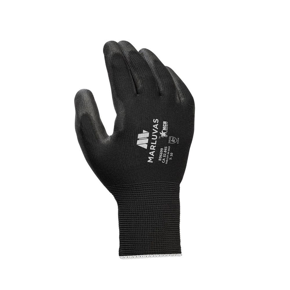 Luva de Proteção Marluvas PU Black | Banho em Poliuretano na Palma | EPI Profissional | CA 32845