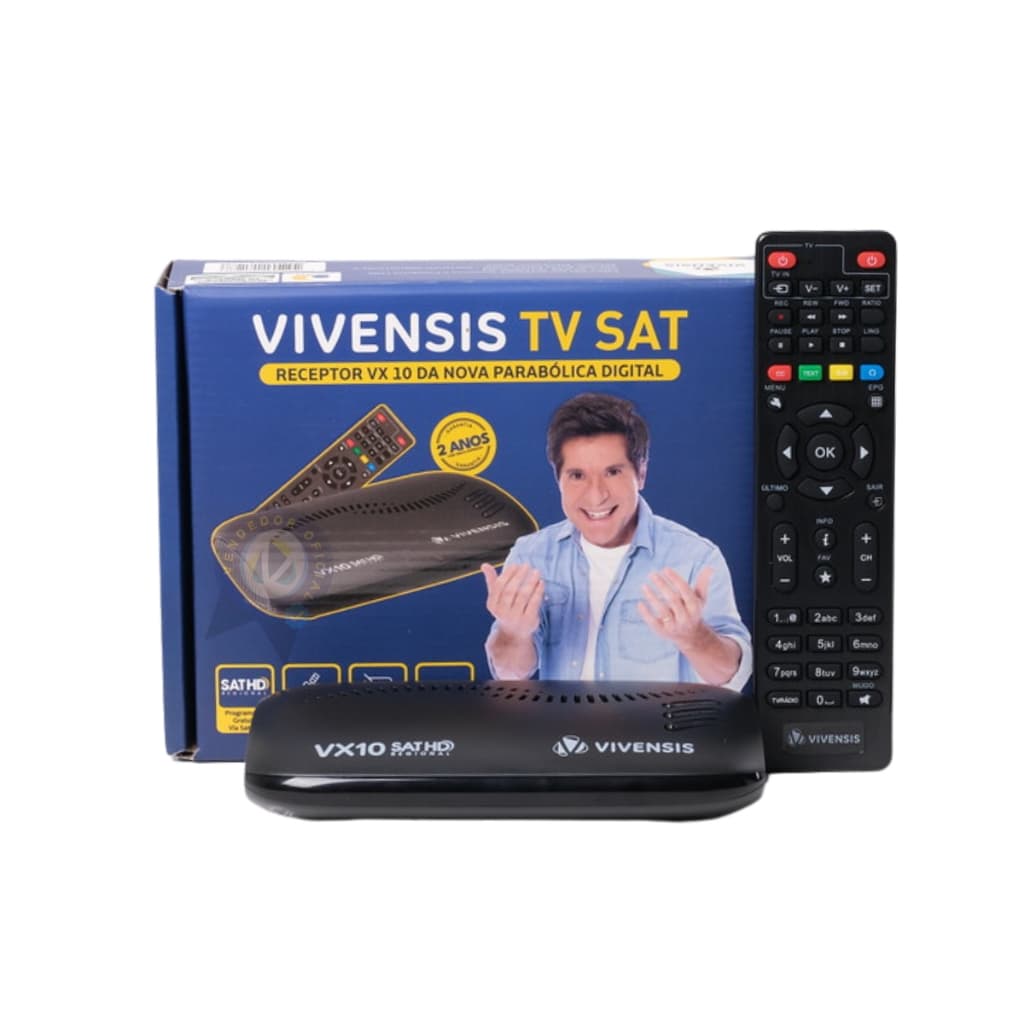 Receptor Digital Hd TV Vivensis Sat Vx10 Regional Bivolt Satélite HD