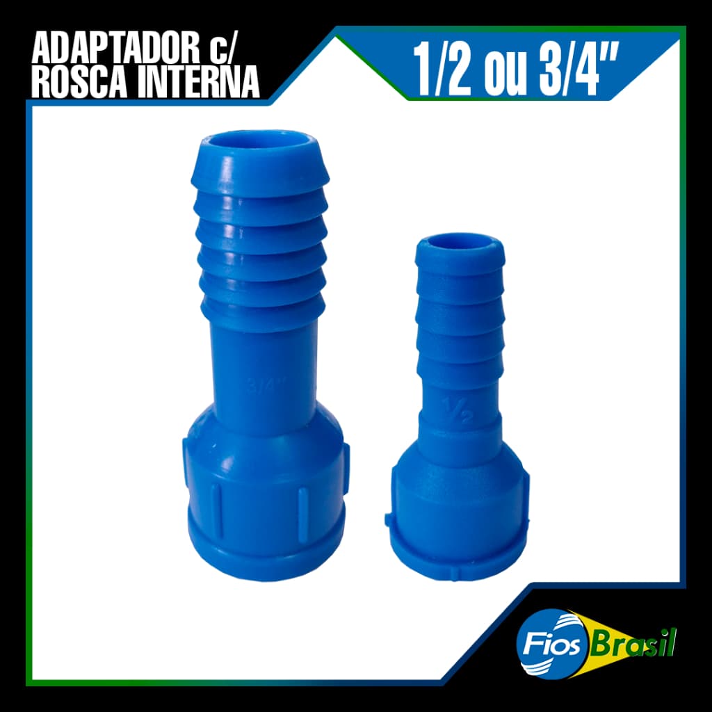 Adaptador c/ Rosca Interna 1/2, 3/4 | Para Sistemas de irrigação, PEBD