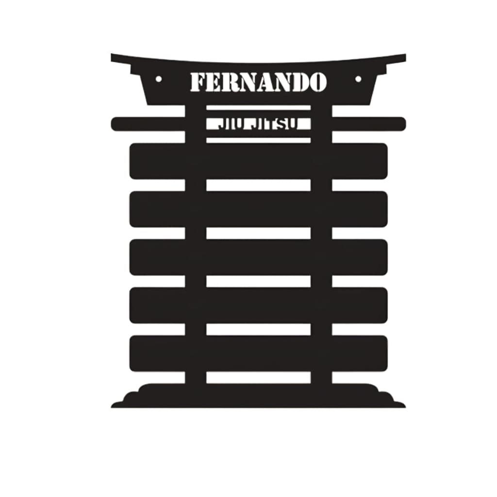 Porta Faixas Linhas Personalizado - Jiu Jitsu Judô Karate Luta