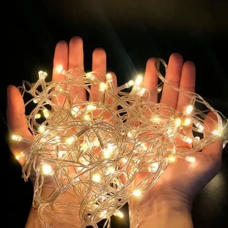 Pisca Pisca Branco Quente C/ Fio Transparente 100 Leds 8 Funções 127v Ou 220v 10 Metros