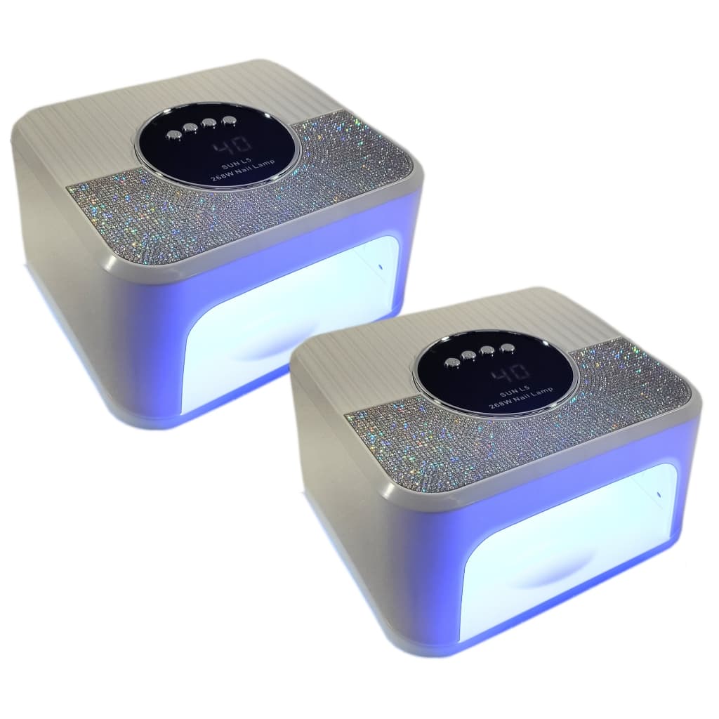 2x Cabine de Unhas Profissional SUN L5 268W Com 45 LEDs UV e Design com Pedras Brilhantes