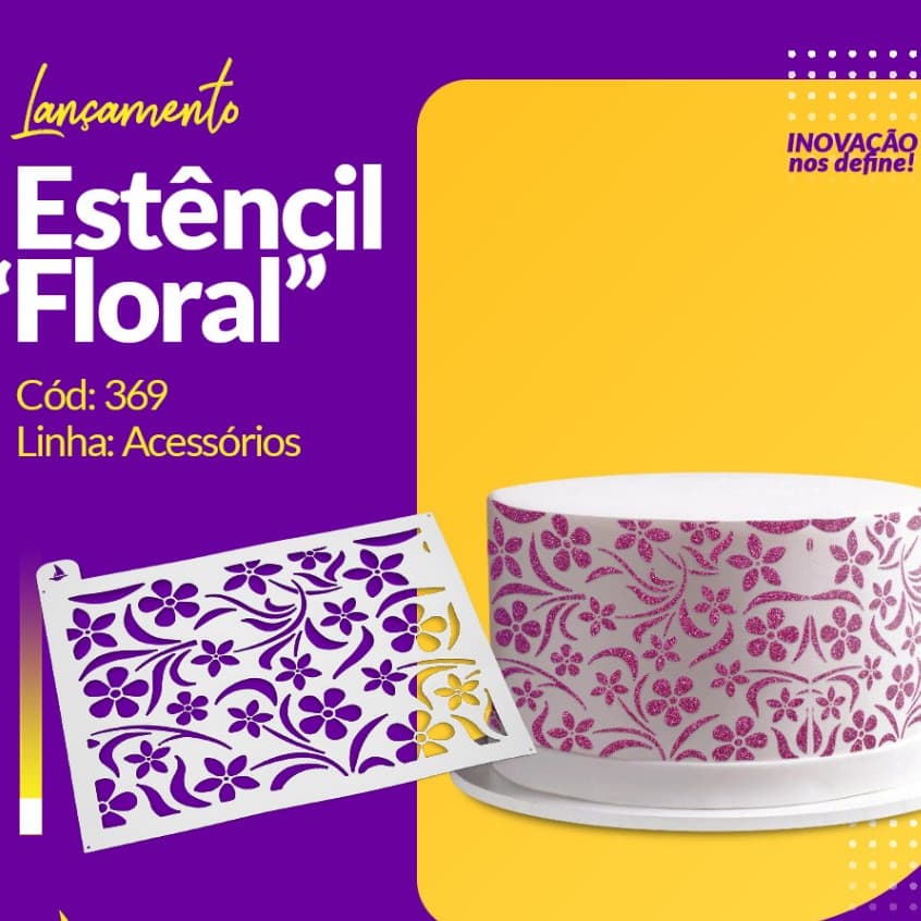 Estêncil Floral – Cód. 369 Porto Formas