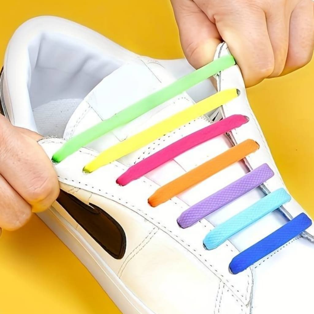 Cadarço de Silicone Colorido sem desamarrar 16 alças