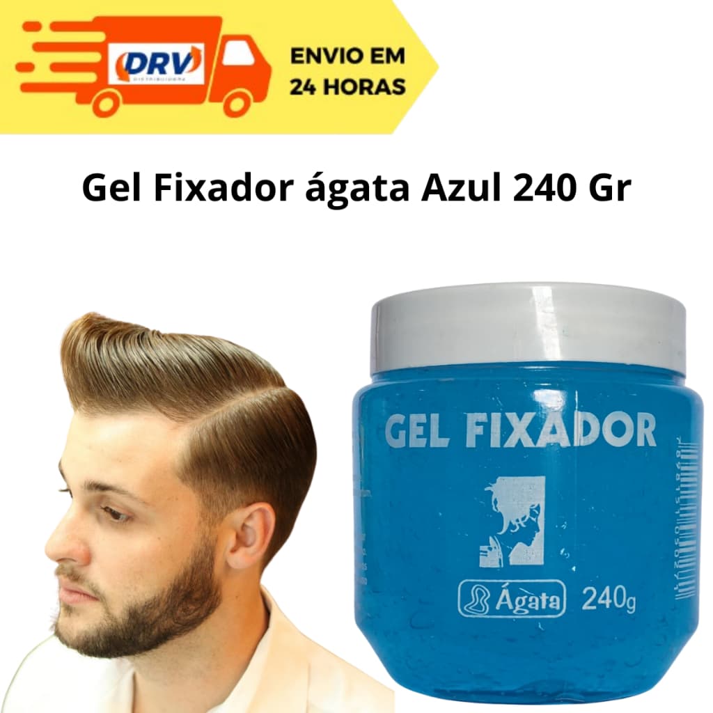 Gel Fixador Ágata Azul 240 Gr - Gel Fixador - Gel Para Cabelo - Gel Para Penteados - Gel de Cabelo