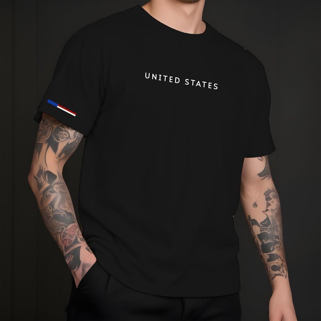 Camiseta United States Manfinity Blusa Masculina algodão Camisa Oversized