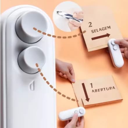 Mini seladora recarregável eletrica para selagem