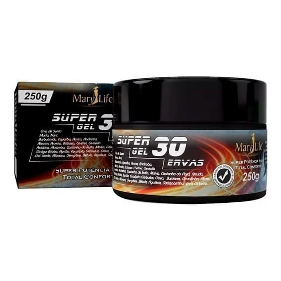 Super Gel 30 Ervas Efeito Gelo Quente 250g - Mary Life