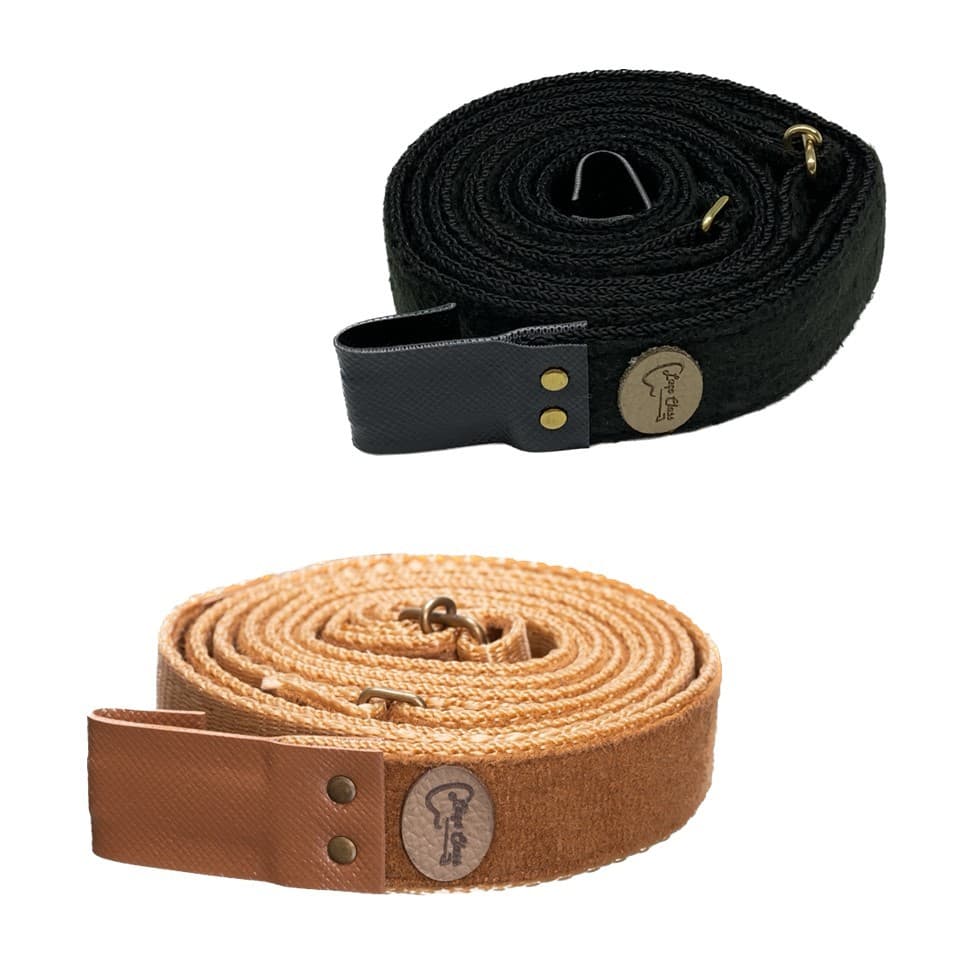 Correia de Violão Fixar e Tocar Kit2 caramelo preta