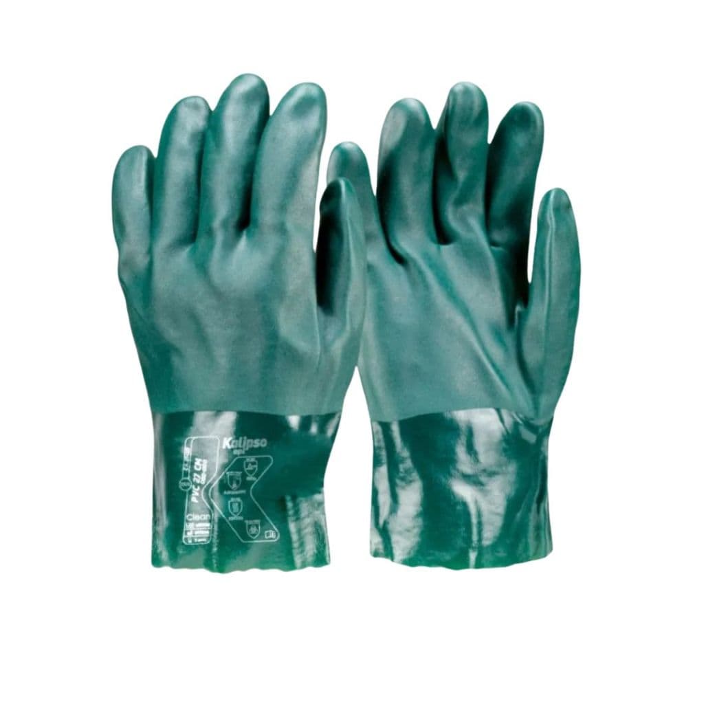 LUVA De PVC C/ Suporte Textil Impermeável Antiderrapante PUNHO 27 CM - KALIPSO