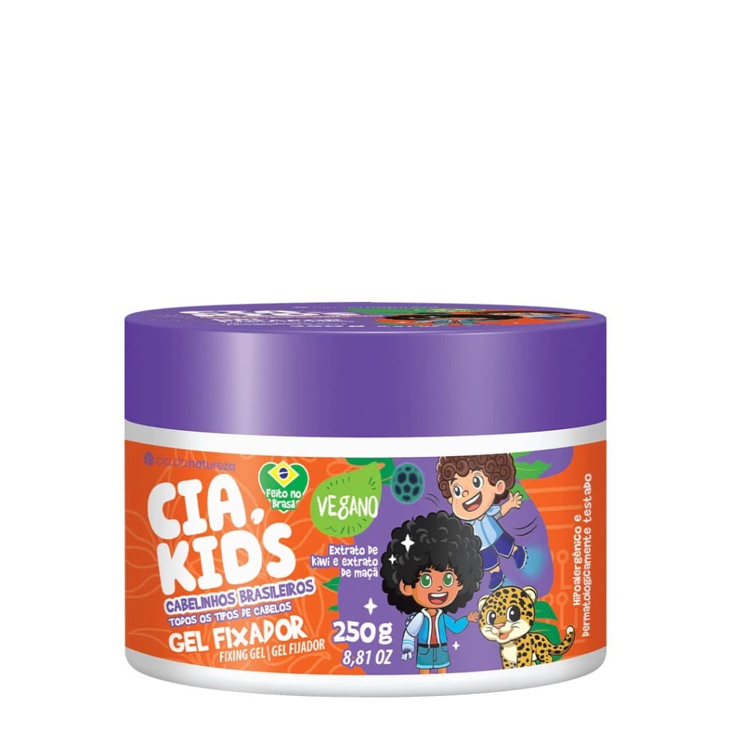 Gel fixador todos os tipos cabelinhos brasileiros cia kids 250g