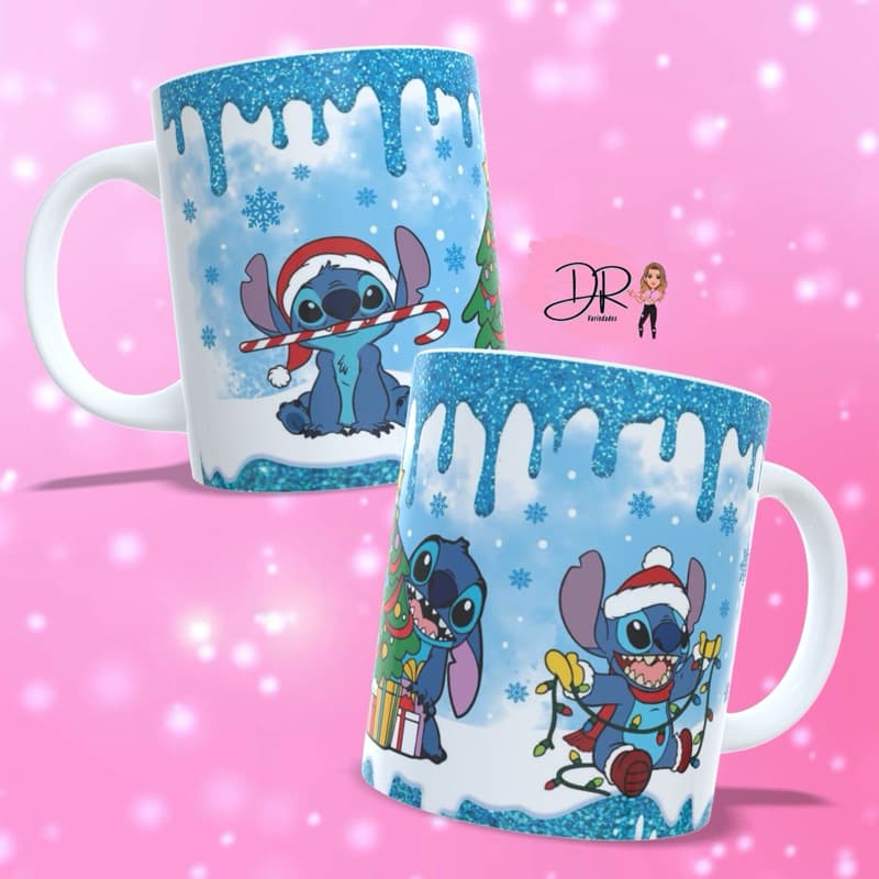 Caneca personalizada Stitch Natal