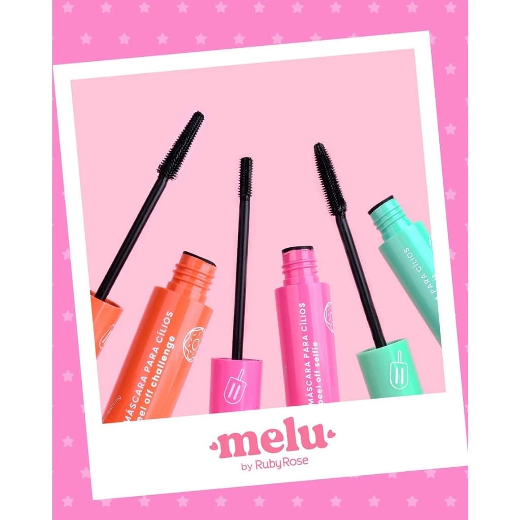 Máscara de Cílios Melu By Ruby Rose Rímel Peel Off Alta Fixação - Volume Definição e Alongamento