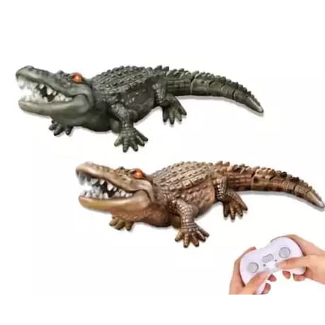 Jacaré Crocodilo Controle Remoto Bateria Recarregável Aquático Alta Simulação Realista De Piscina