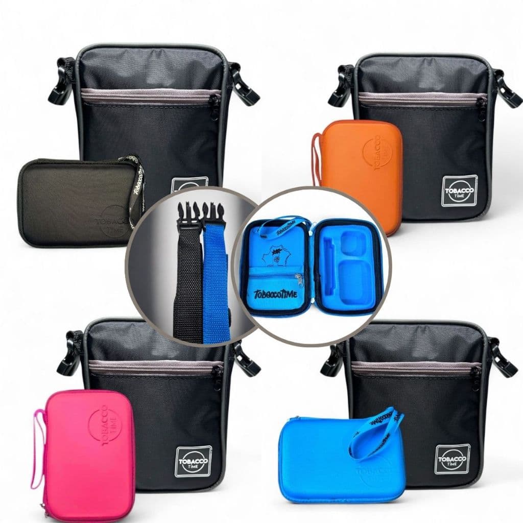 Conjunto Shoulder Bag Transversal Cor Preta + Case Organizador Diversas Cores