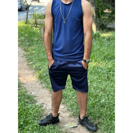 Conjunto Regata e Short Masculino Verão Esporte Casual Básico