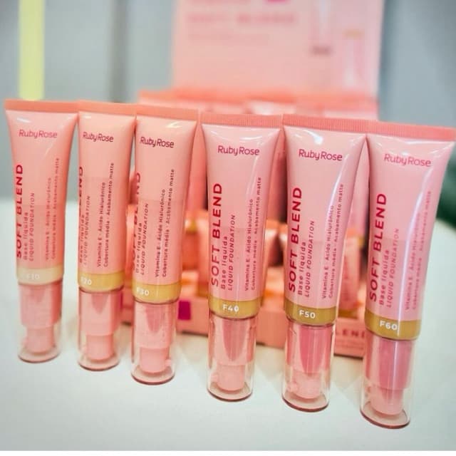 Base Líquida Soft Blend Linha Rosa Ruby Rose HBM301 30ml