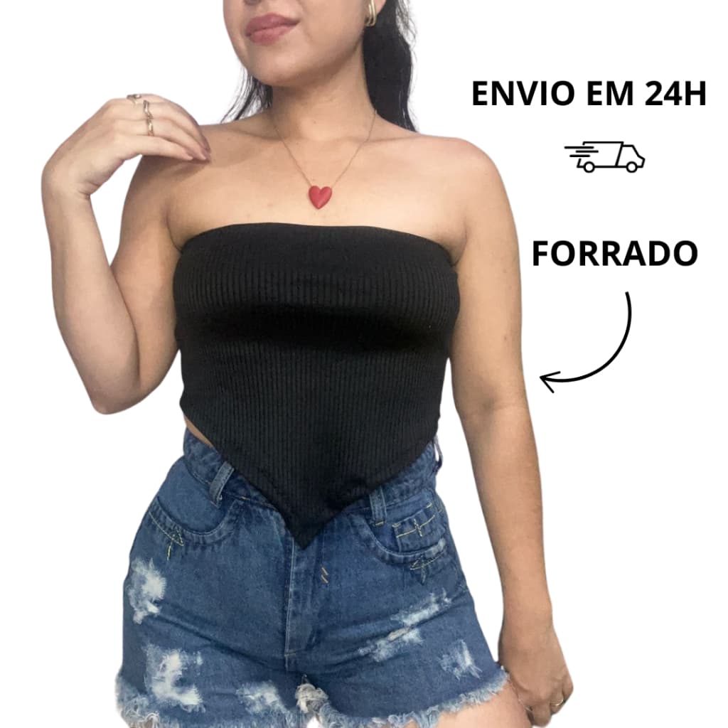 Cropped Feminino Tomara que caia corset com elastano Melhor Qualidade do P ao G