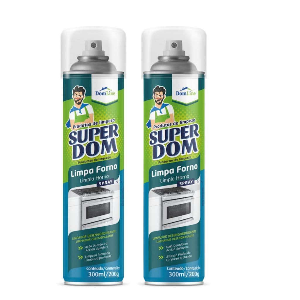 Kit 2 Limpa Forno Super Dom Spray Desengordurante 250ml