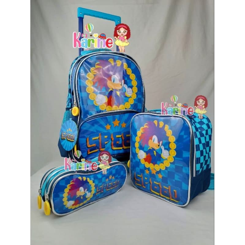 Kit Mochila Escolar Infantil SONIC Com Rodinhas / MOCHILA INFANTIL/ kit mochila menino kit mochila 2025