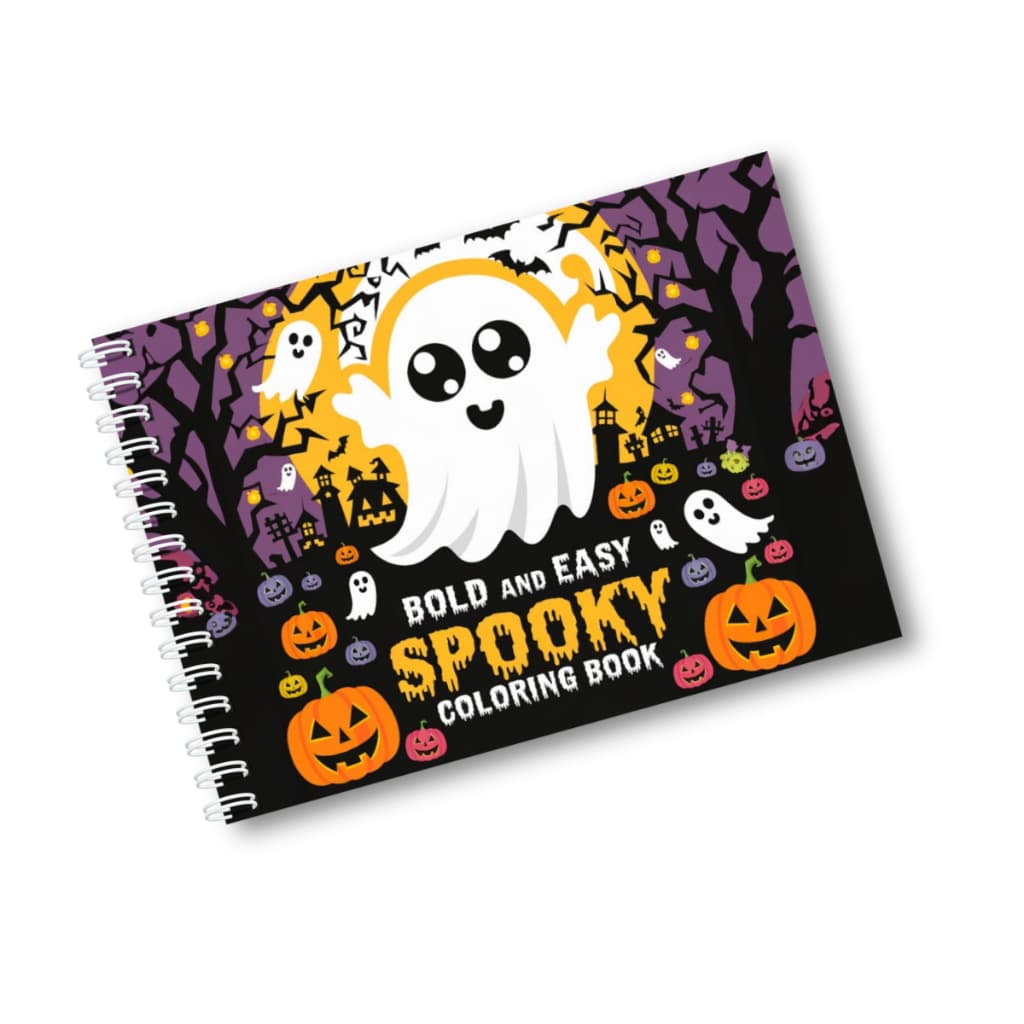 Livro De Colorir Bold And Easy Spooky Halloween Capa Dura 50 Páginas 180g A5 Presente Criativo