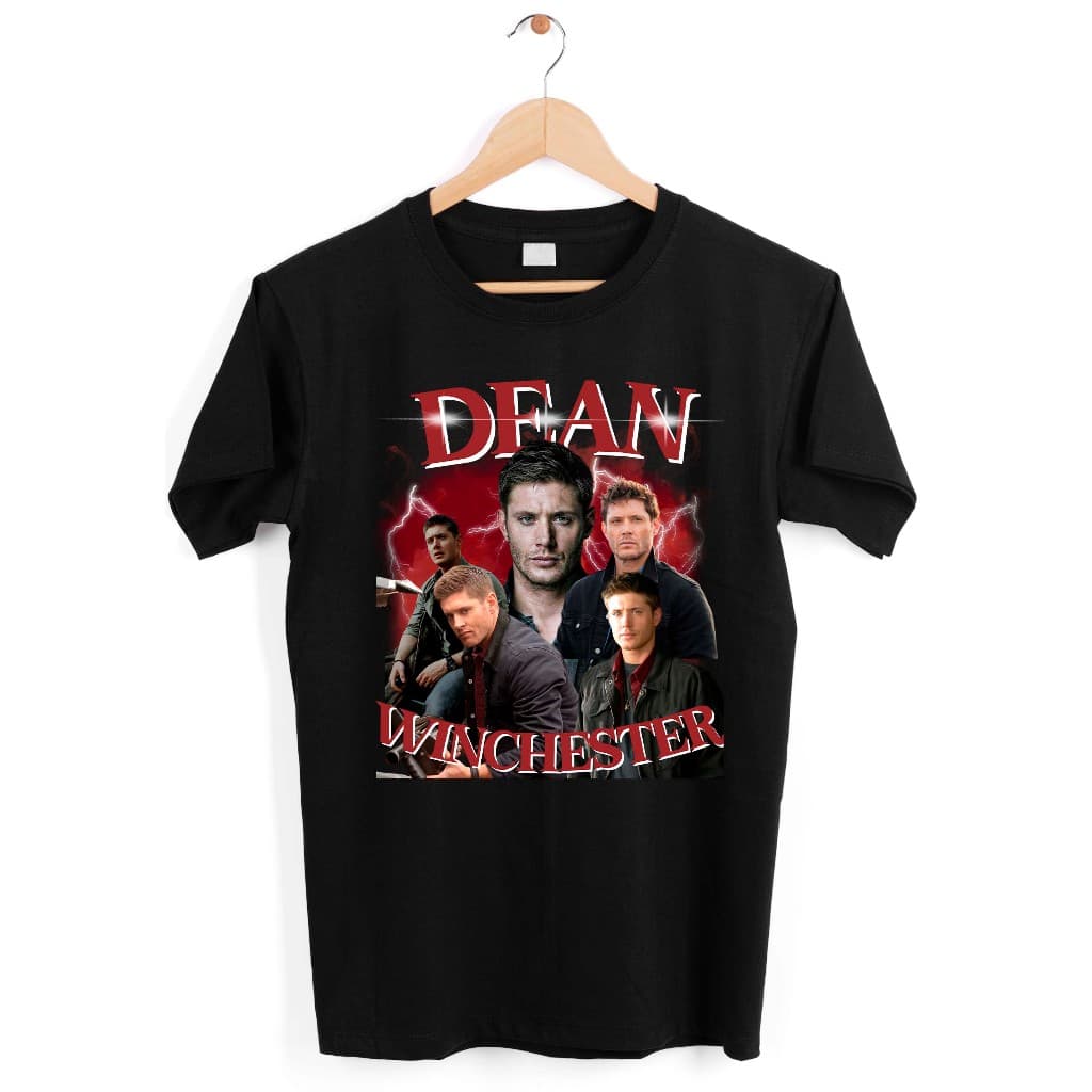 Camiseta Estampa Adulto/Infantil Lançamento Unissex Em Algodao dean sobre natural