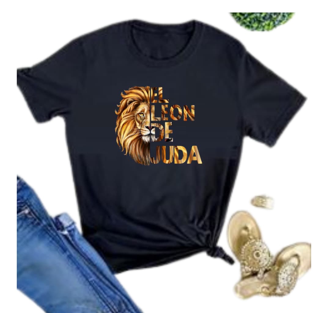 T--Shirt Estilosa Blusa Camiseta Leao de Juda - Moda Religiosa Gospel - "Vista o Poder de Yeshua