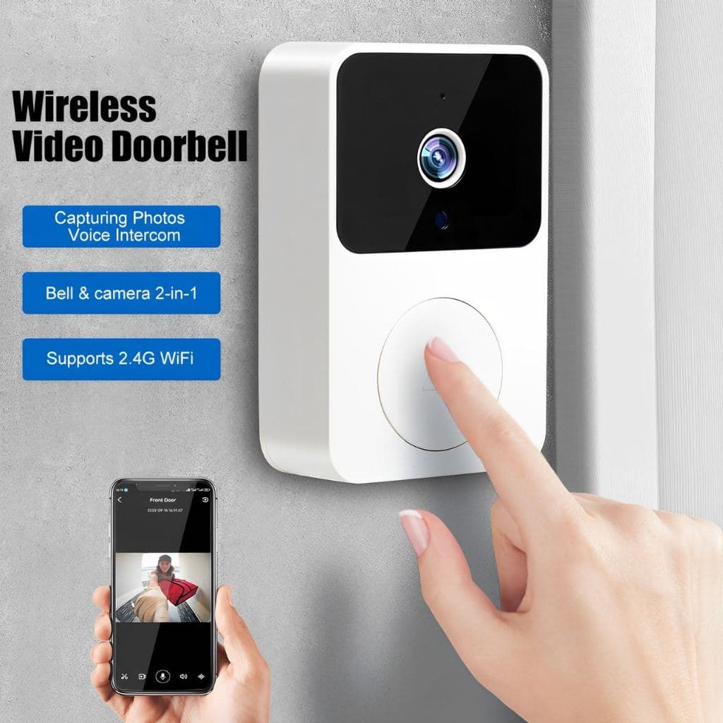 Campainha de vídeo inteligente, monitoramento remoto sem fio, intercomunicador de voz bidirecional com campainha WiFi