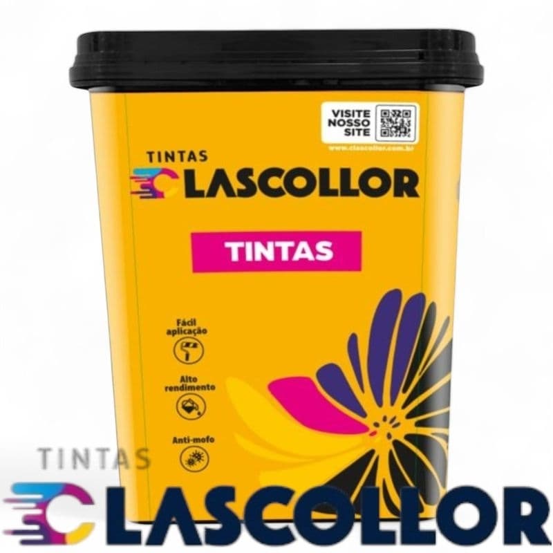 Tinta acrilica parede nova 18l rende muito Clascollor