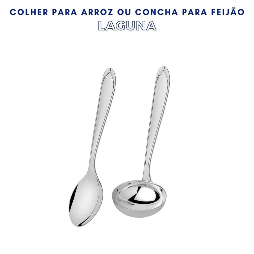 COLHERES LAGUNA EM AÇO INOX TRAMONTINA
