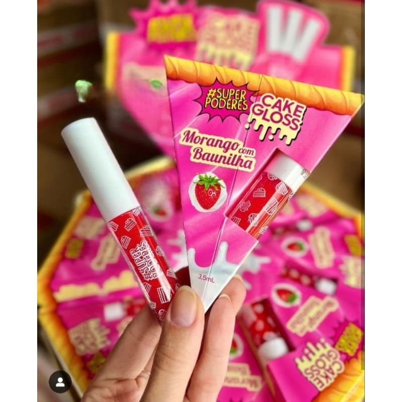 Lip Gloss Cake Vegano 5ml - Super Poderes Pudim de Caramelo Super Poderes 3,5ml, Vegano. (ENVIO IMEDIATO)