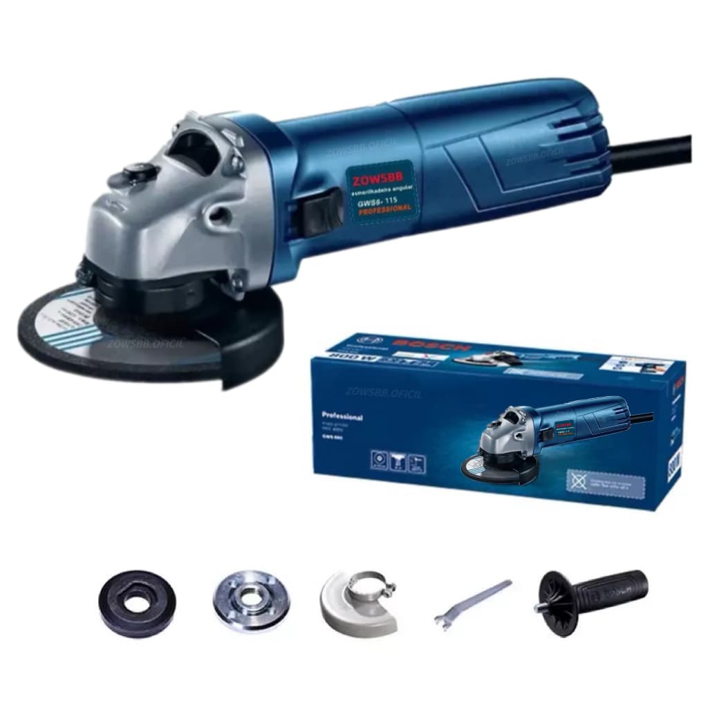 Esmerilhadeira Angular Profissional Lixadeira elétrica GW6-115 1000w Ferramentas elétricas 220v/110V