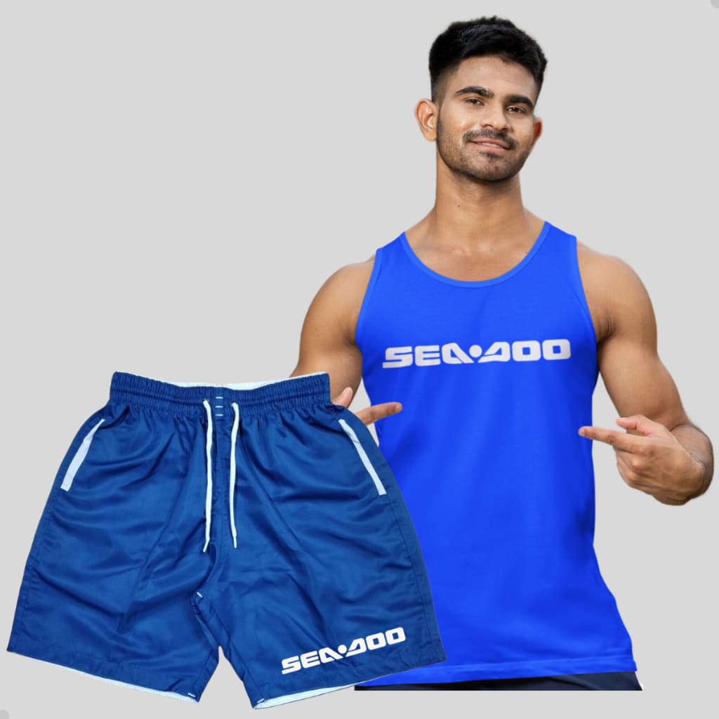 Kit Shorts Praia Masculino + Regata Masculina Seaado Jet Sky Lançamento