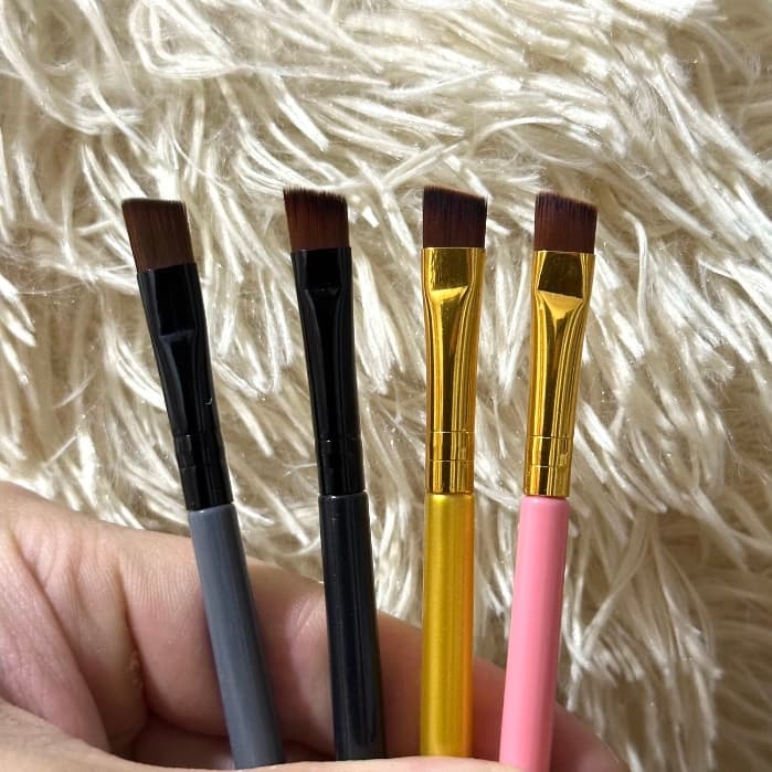 Kit 12 Pincel Chanfrado para Sobrancelhas/ Sombra/Delineador/Henna Maquiagem