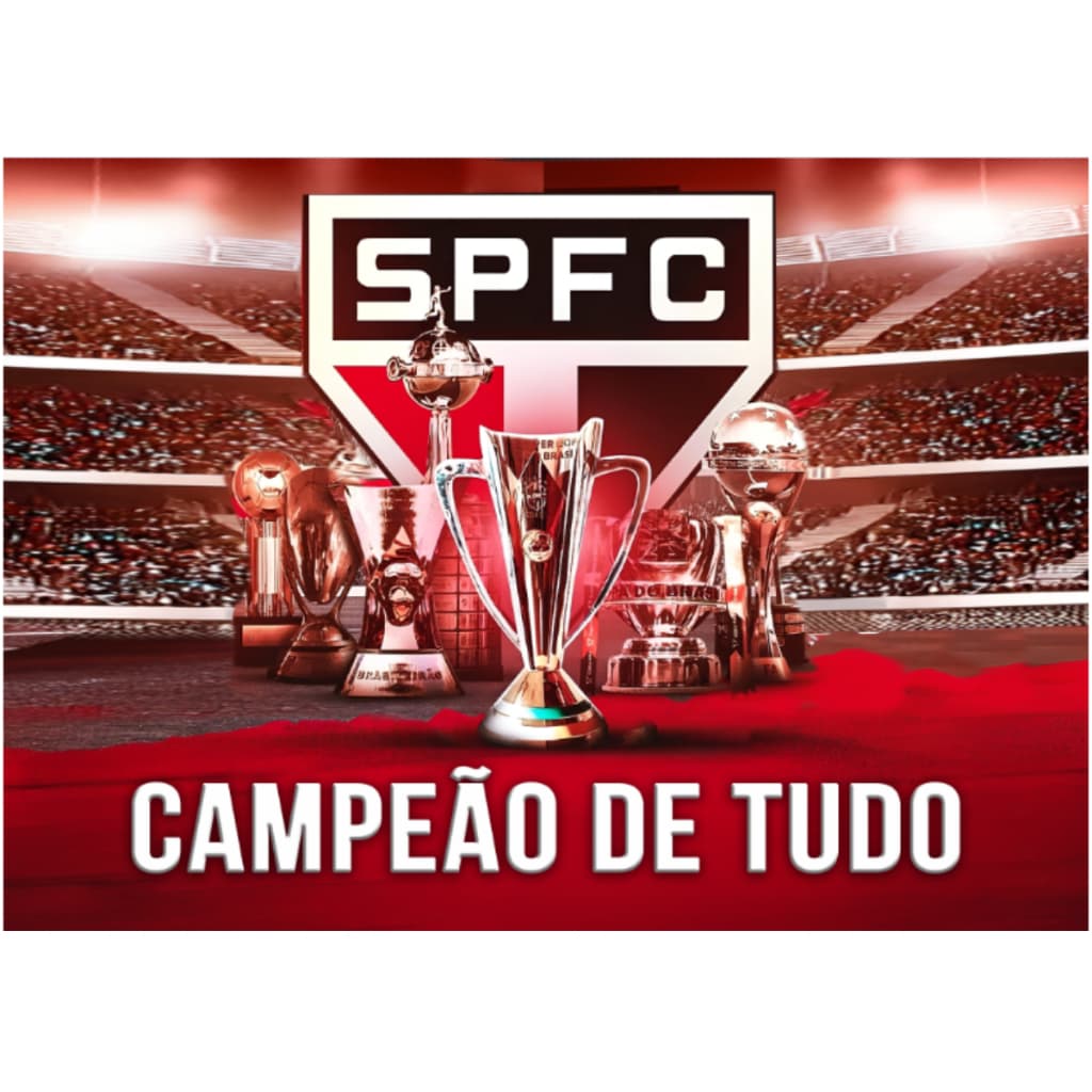 Tapete Painel São Paulo Futebol Clube de Lona para decoração de quarto ou aniversário Tricolor Paulista Futebol