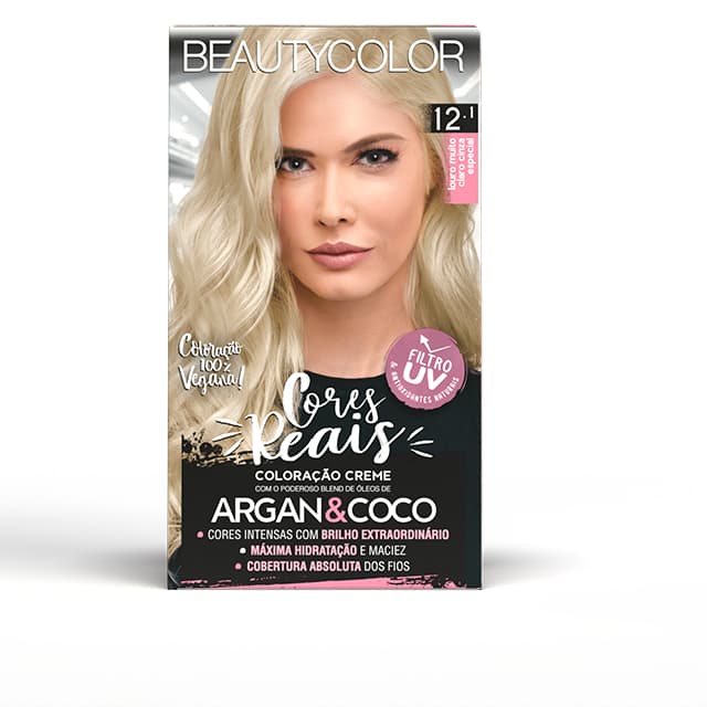Coloração Kit 12.1 Louro Muito Claro Cinza Especial - Beauty Color