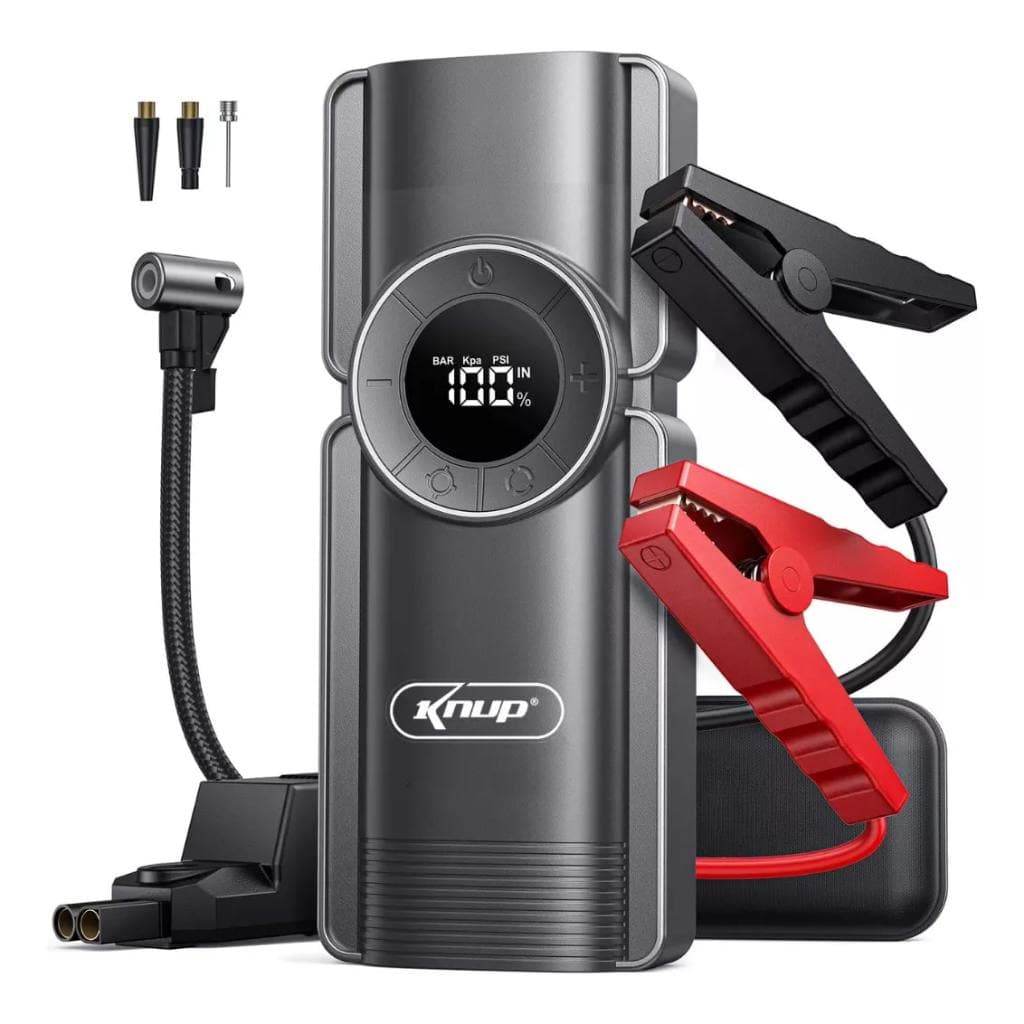 Acionador De Partida Compressor Ar Pneu Usb 12v Lanterna Led