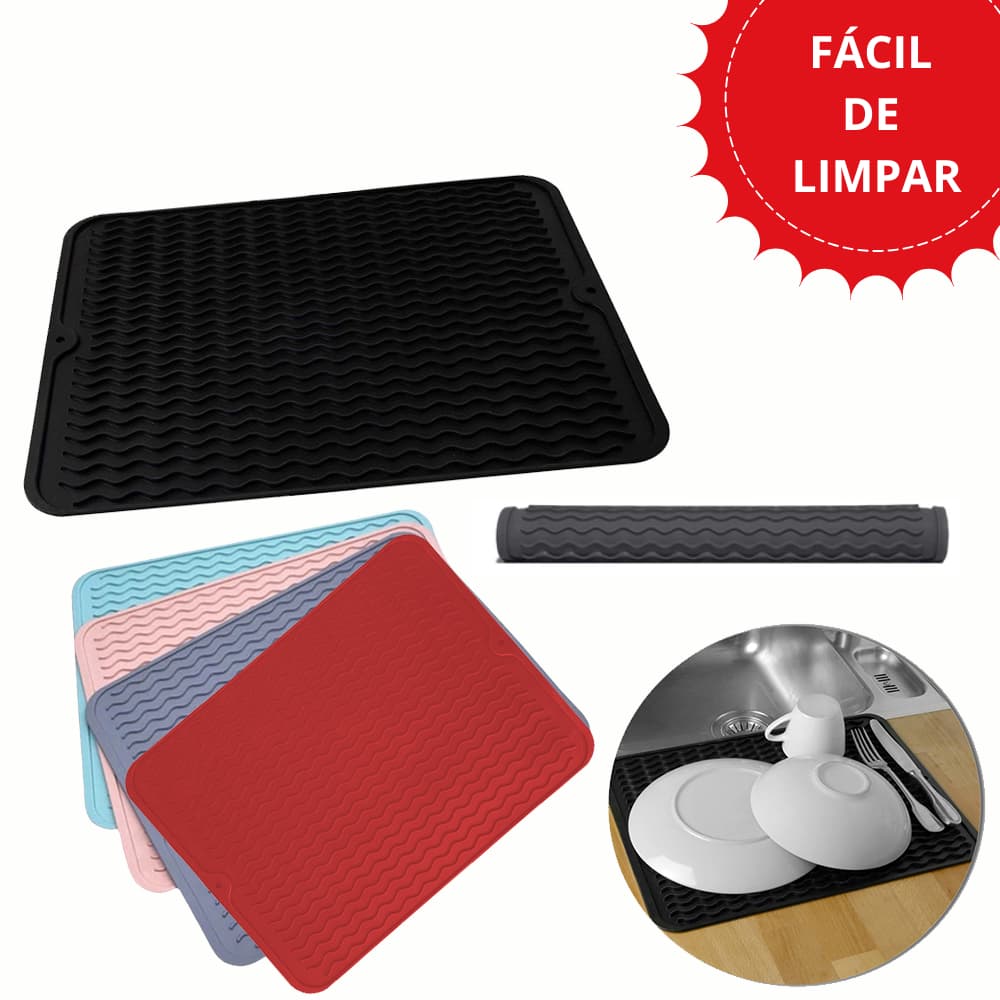 Tapete Escorredor Barmat Antiderrapante Drinks Louça  Silicone Barmen