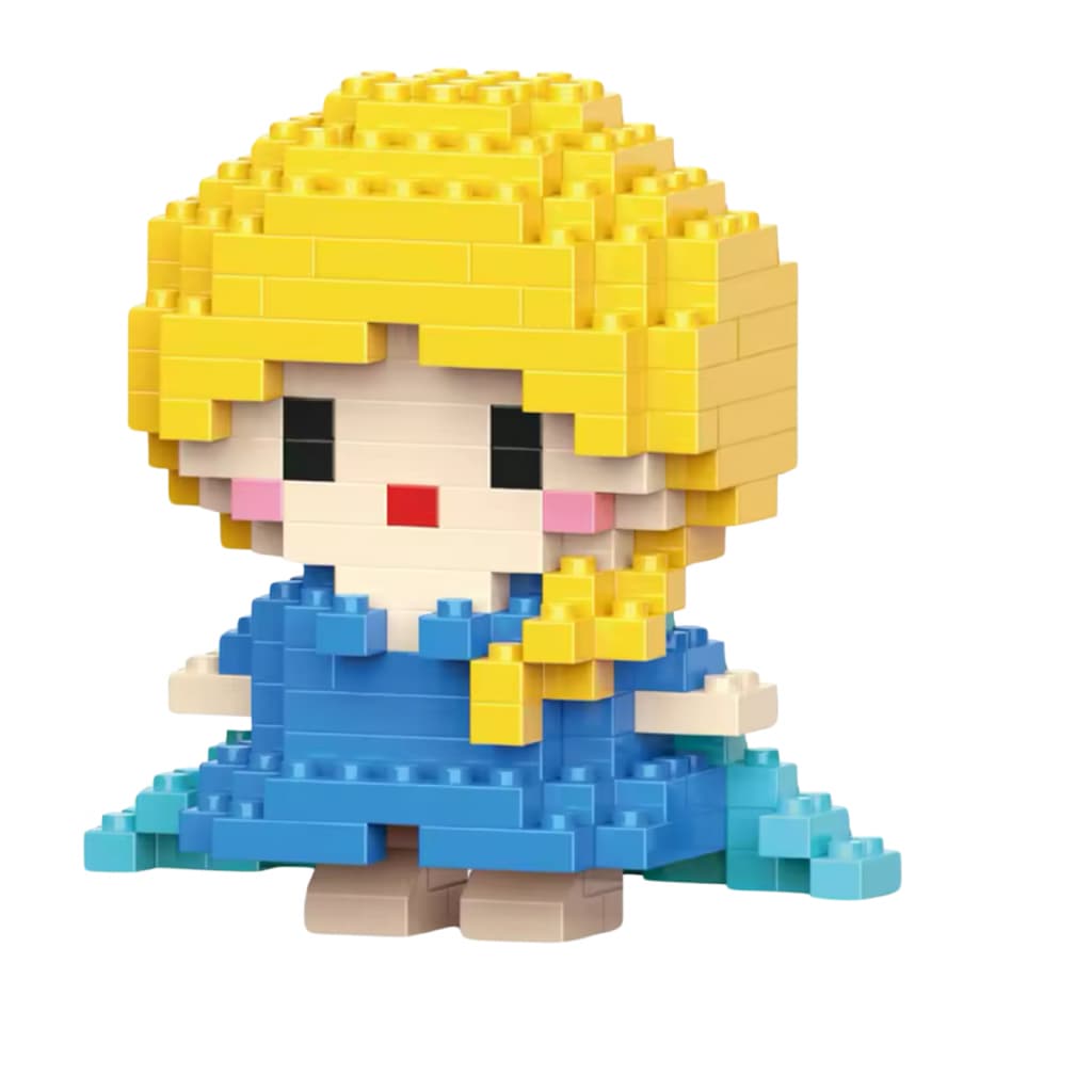 Princesa de bloco de montar de desenho animado com 187 peças